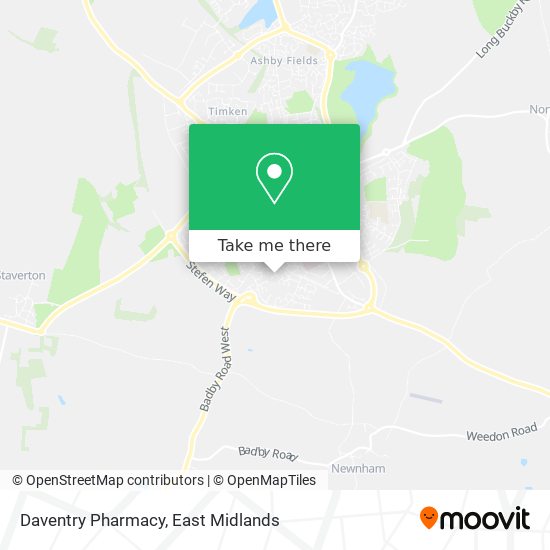 Daventry Pharmacy map