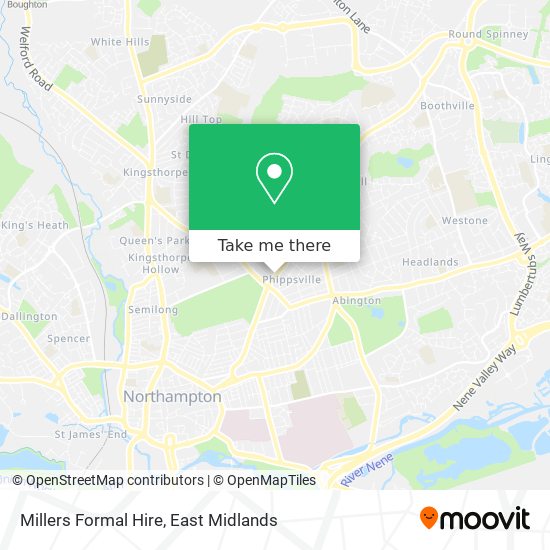 Millers Formal Hire map