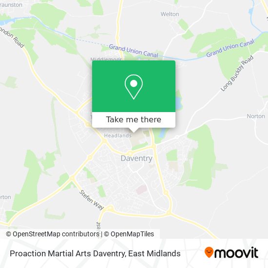 Proaction Martial Arts Daventry map