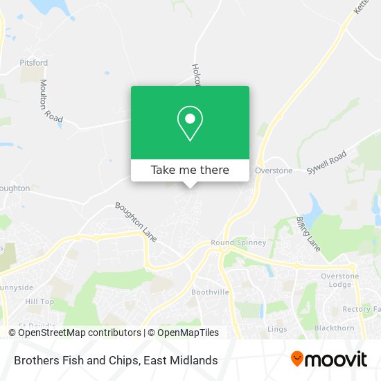 How to get to Brothers Fish and Chips in Daventry by Bus?