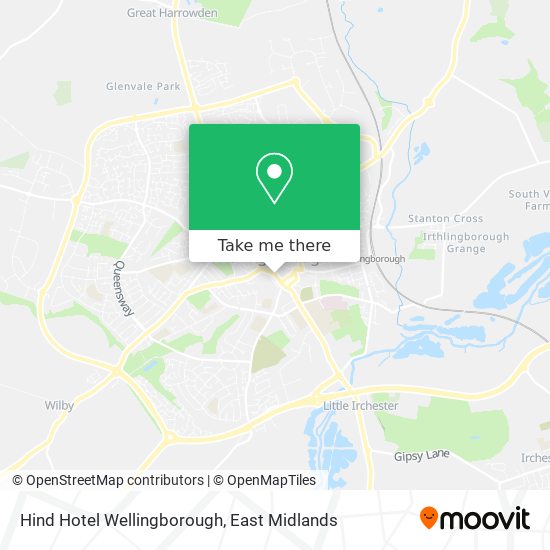 Hind Hotel Wellingborough map