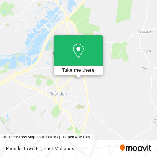 Raunds Town FC map