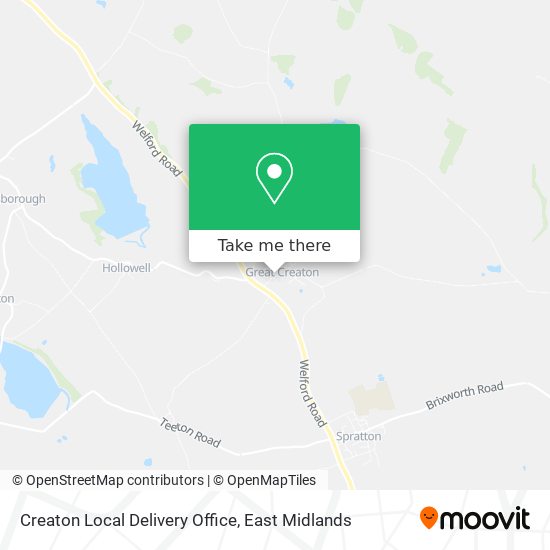 Creaton Local Delivery Office map