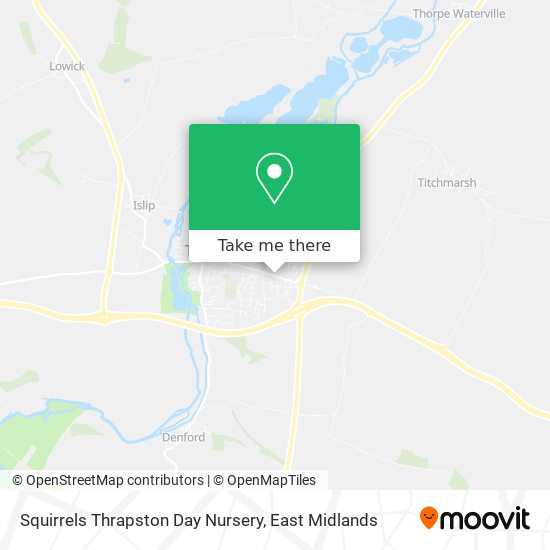 Squirrels Thrapston Day Nursery map