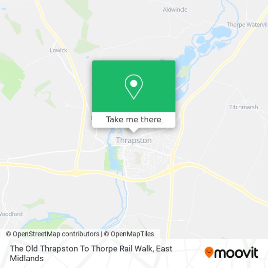 The Old Thrapston To Thorpe Rail Walk map