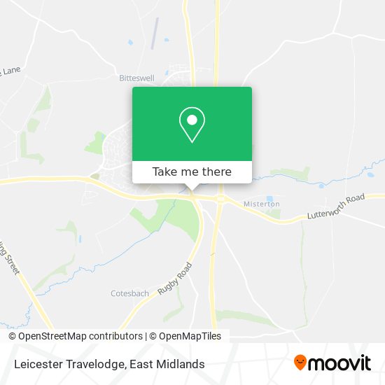 Leicester Travelodge map