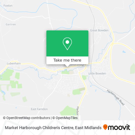 Market Harborough Children's Centre map