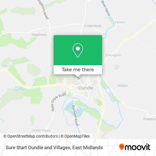 Sure Start Oundle and Villages map