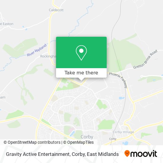 Gravity Active Entertainment, Corby map
