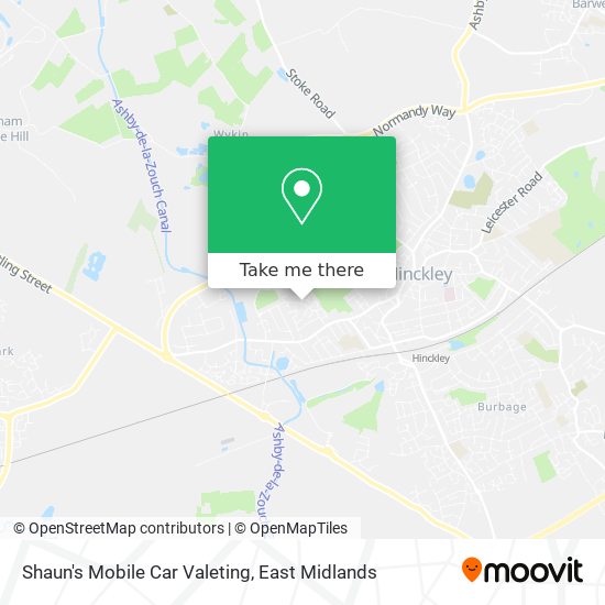 Shaun's Mobile Car Valeting map