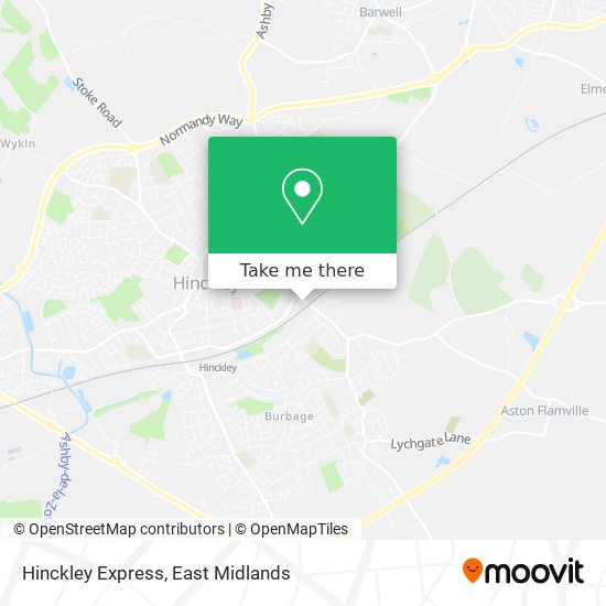 Hinckley Express map
