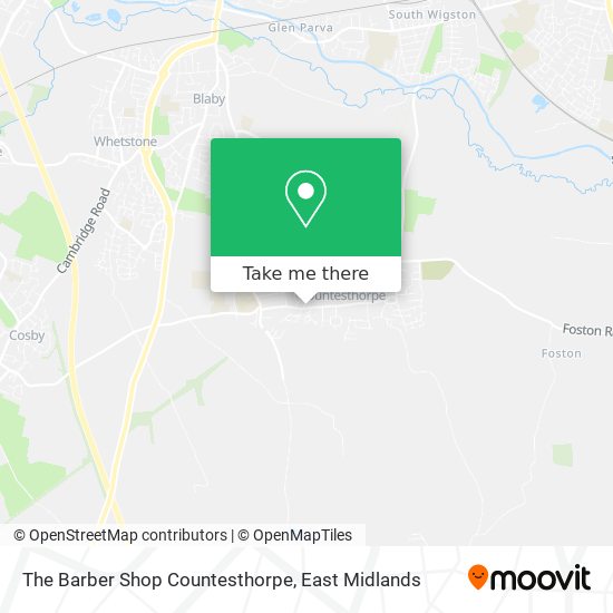 The Barber Shop Countesthorpe map