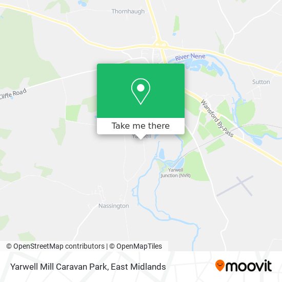 Yarwell Mill Caravan Park map