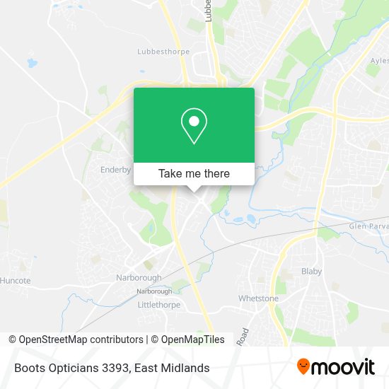 Boots Opticians 3393 in Blaby by Bus 