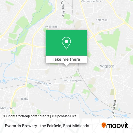 Everards Brewery - the Fairfield map