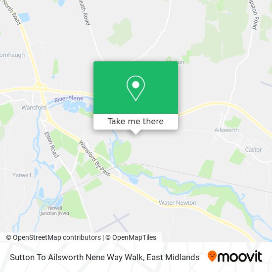 Sutton To Ailsworth Nene Way Walk map