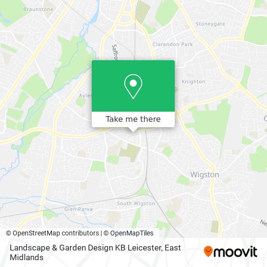 Landscape & Garden Design KB Leicester map