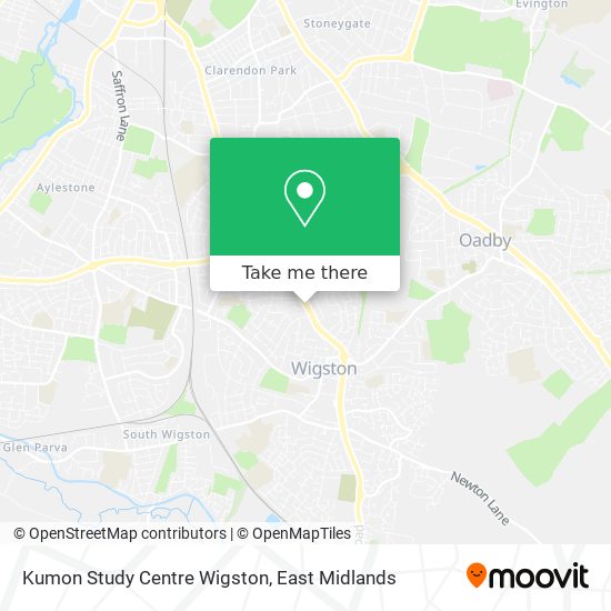Kumon Study Centre Wigston map