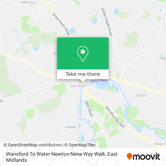 Wansford To Water Newton Nene Way Walk map