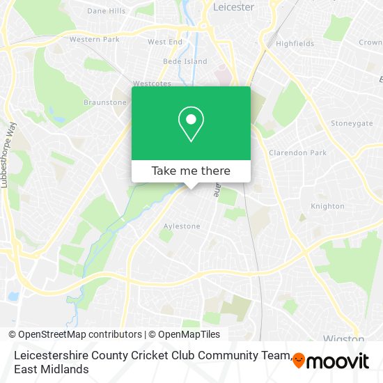 Leicestershire County Cricket Club Community Team map