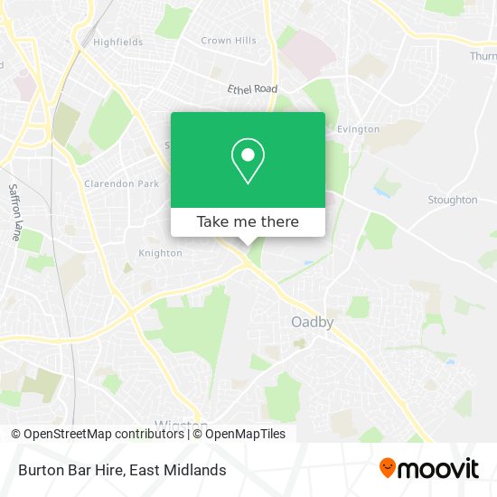 Burton Bar Hire map