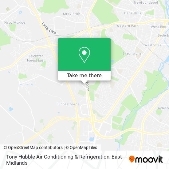 Tony Hubble Air Conditioning & Refrigeration map