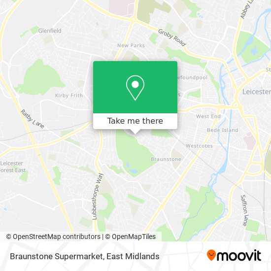 Braunstone Supermarket map