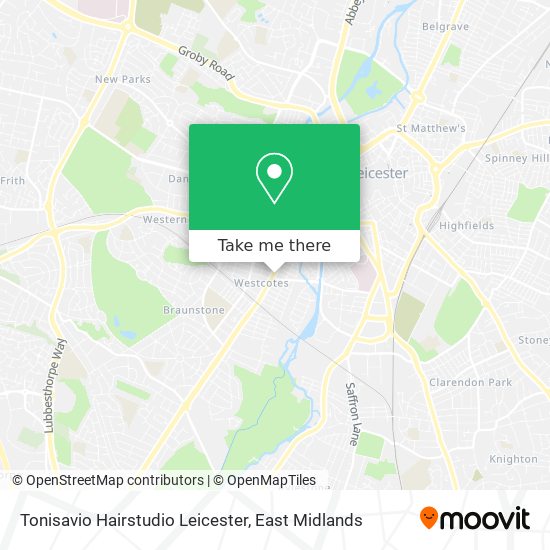 Tonisavio Hairstudio Leicester map