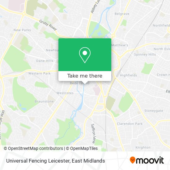 Universal Fencing Leicester map