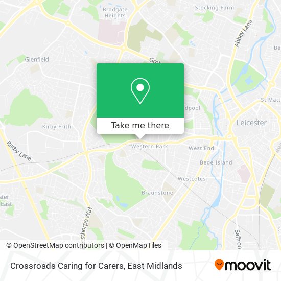 Crossroads Caring for Carers map