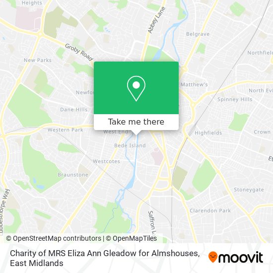 Charity of MRS Eliza Ann Gleadow for Almshouses map