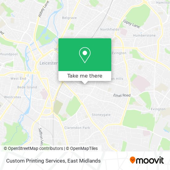 Custom Printing Services map