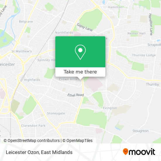 Leicester Ozon map