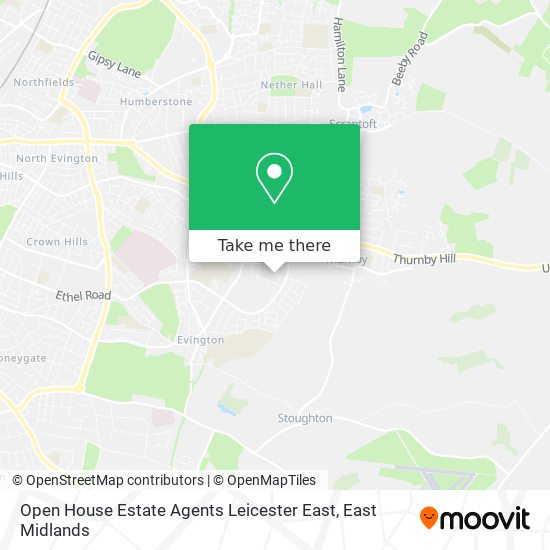 Open House Estate Agents Leicester East map