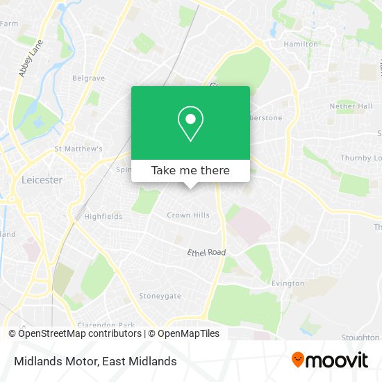 Midlands Motor map