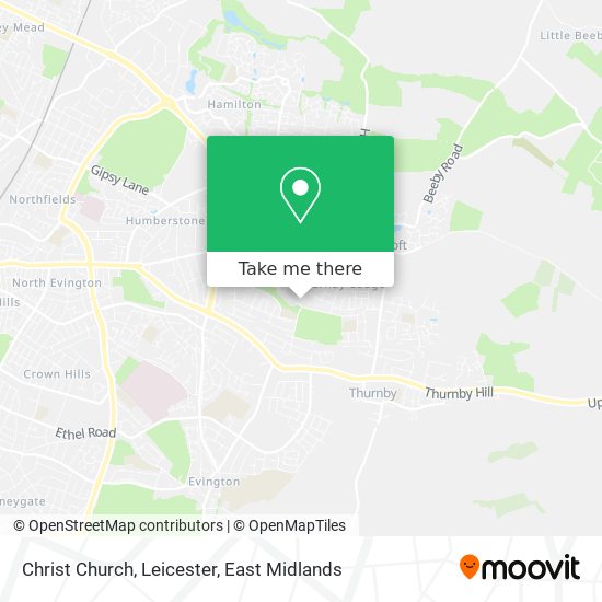 Christ Church, Leicester map