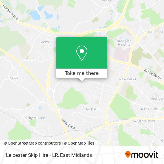 Leicester Skip Hire - LR map