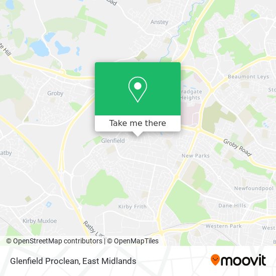 Glenfield Proclean map