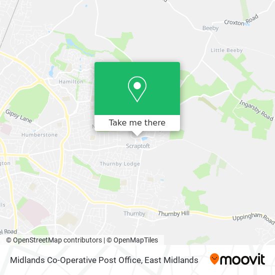 Midlands Co-Operative Post Office map