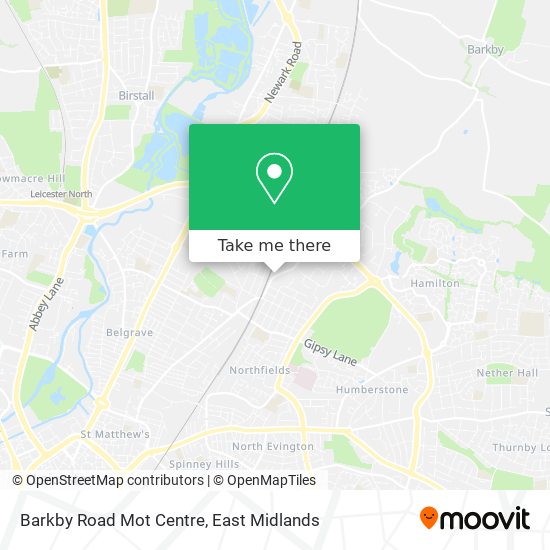 Barkby Road Mot Centre map