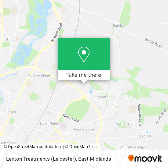 Lenton Treatments (Leicester) map