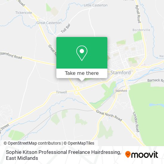Sophie Kitson Professional Freelance Hairdressing map