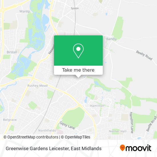 Greenwise Gardens Leicester map
