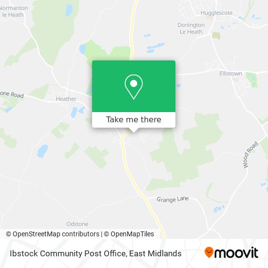 Ibstock Community Post Office map