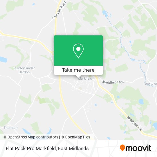 Flat Pack Pro Markfield map