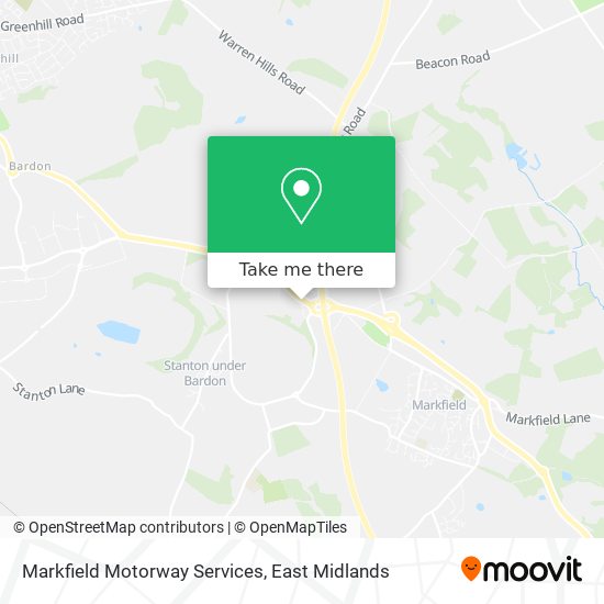 Markfield Motorway Services map