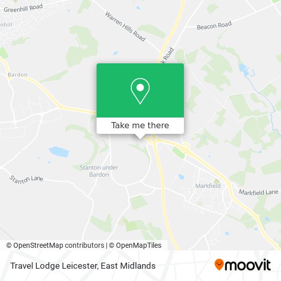 Travel Lodge Leicester map