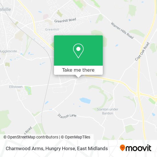 Charnwood Arms, Hungry Horse map