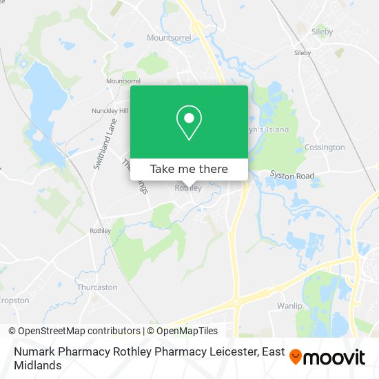 Numark Pharmacy Rothley Pharmacy Leicester map