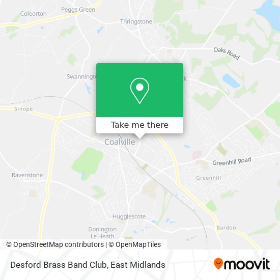 Desford Brass Band Club map